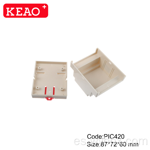 Caja de control industrial PIC420 caja de caja remota abs cajas de abs con carril din caja electrónica de plástico con 87 * 72 * 60 mm